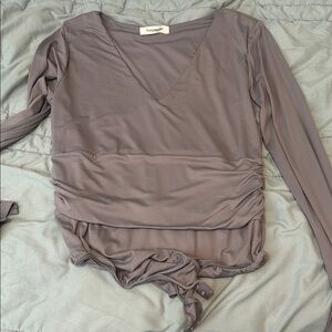 Francesca's Collections Gray Bodysuit